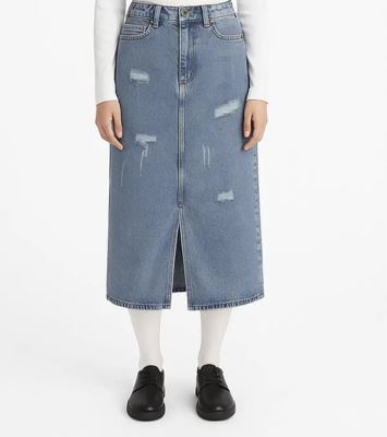 دامن جین پشت کش