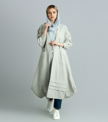 مانتو 71925سفید مشکی آر 5